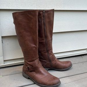 Brown knee high boots wide calf
